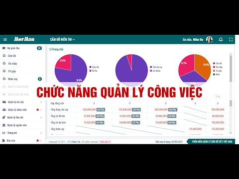 [Phần mềm quản lý cầm đồ MorMan] Giới thiệu chức năng quản lý công việc