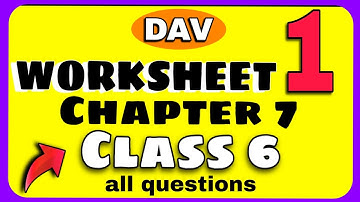 WS-1 CH-7 Class 6 DAV Maths