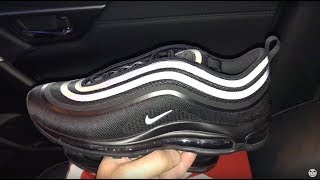 triple black air max 97 reflective