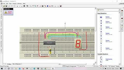 การต่อวงจร 7 Segment Display ด้วยโปรแกรม Circuit Wizard
