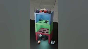 3d Animation Multiple Levels Balls Falling #blender #unity #shorts #learning #unrealengine #tutorial