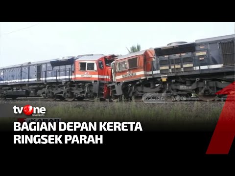 2 Kereta Api Batu Bara Tabrakan di Stasiun Rengas Lampung | Kabar Petang Pilihan tvOne