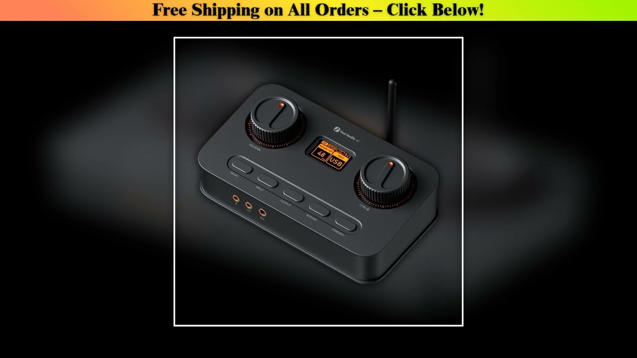 Fosi Audio K7 HiFi DAC Bluetooth Headphone Amplifier Mic Input USB Audio Gaming DAC for PS5 PC