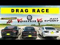 Honda Accord 2.0t FWD Races VW Arteon AWD and Dodge Charger GT 4 AWD | Drag and Roll Race