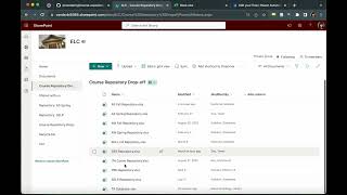 2. Creating a Course Repository Drop-off in Sharepoint