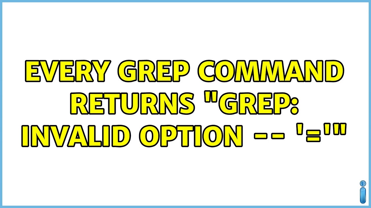 Ubuntu: Every grep command returns Ubuntu: Every Grep Command Returns