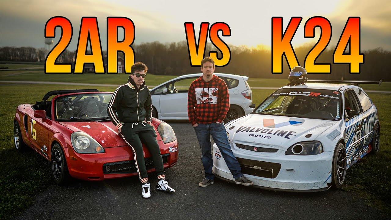 4 Cylinder SHOWDOWN MR2 vs CIVIC (vs FIT) YouTube