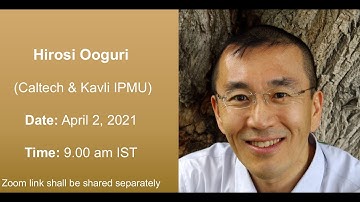 Hirosi Ooguri: (Caltech & Kavli IPMU): Narain to Narnia (Zoom Seminar)