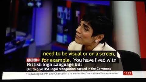 All MPs backed BSL Bill by Rosie Cooper MP/BBC News live to Ryan Lewis, CEO of Deafway with reaction