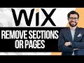 How to Remove Sections or Pages on Wix Website