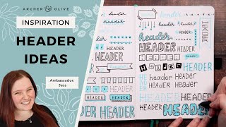 50+ Header Ideas for your Bullet Journal