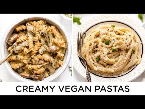 creamy-vegan-pasta-recipes-‣‣-2-quick-&-easy-dinner-ideas