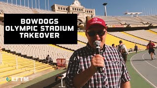 Bowdog Takes Over the Olympic Stadium - MWC Vlog 2 thanks to Vodafone's $5 a day roaming.