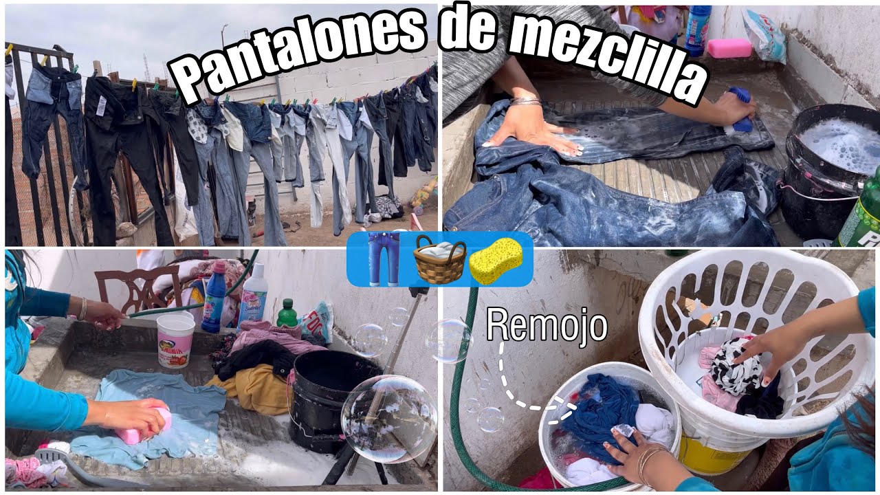 DÍA #4 LAVANDO🧺 ROPA A MANO🧽//EN EL LAVADERO👖🥺#limpieza #lavadero # ...