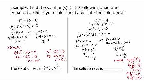 Solving Quadratic Equations by Factoring Part 2 10 7 4