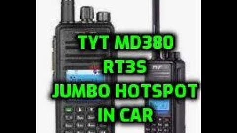 Retevis RT3s in the car or on foot settings Pi star