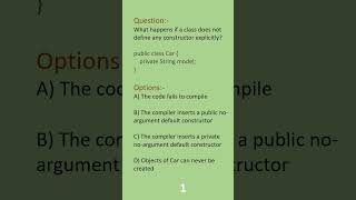 JAVA QUESTION 25 || CONSTRUCTOR