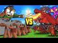 Ice vs Fire DRAGON ARMY WARS! (Minecraft)