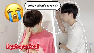 CRYING With The Door Locked To See How My Boyfriend REACTS!💔PRANK**I Got Spanked!** [Gay Couple BL]