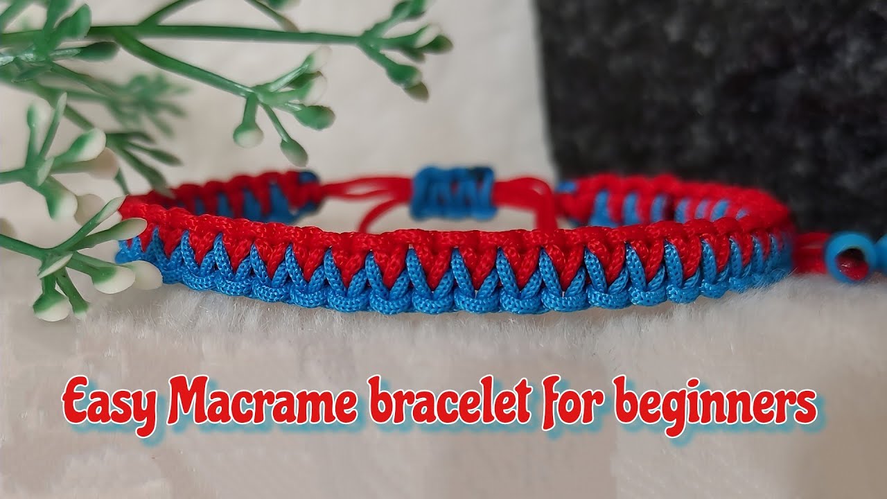 Easy macrame bracelet for beginners /How to make a macrame bracelet ...