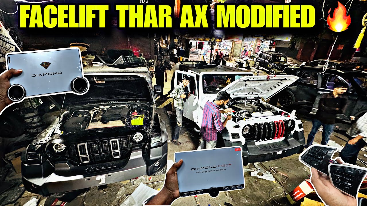 Thar Basic Modification Facelift Modified Thar | Thar modification 🤩 Thar modification with ...