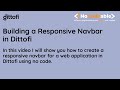 Build a Responsive Navbar in Dittofi using no code