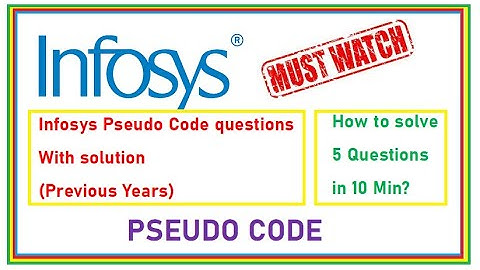 Infosys Pseudo Code MCQ Questions Fully Solved  (Previous Years)