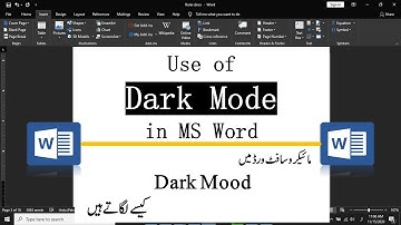 How to enable Dark Mode in MS Word (Urdu/Hindi)