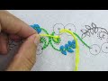 Wow! It&#39;s so Cute! Amazing Hand Embroidery Floral Border Line Design Tutorial