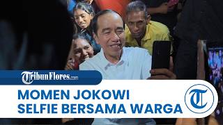 Jokowi's Selfie Moment with Residents in Palue, Big Smiles at the Earthquake Relief Shelter screenshot 2