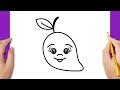 How to draw a mango
