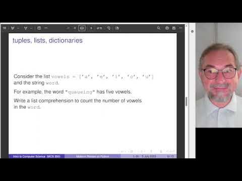 Reviewing Python Programming in preparation of the midterm exam - YouTube