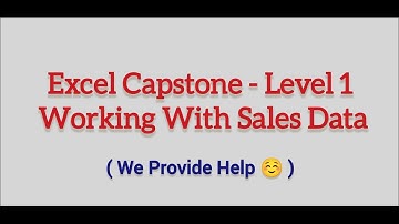 Excel Capstone - Level 1 Working With Sales Data | Excel 365/2021 Level 1, Help In Word Level 1, 2