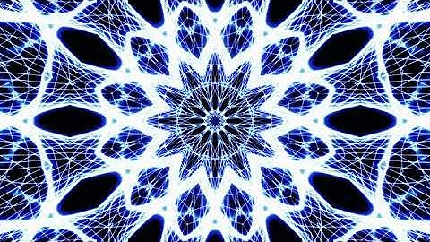 Kaleidoscope Abstract Blue Mesh Mandala Rotating VJ Loops