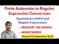 DFA & Regular Expressions Equivalence | Ardens Theorem