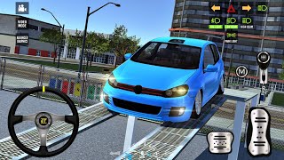 New Volkswagen Golf Mk6 Parking School Platforms Level 2 - Car Parking 3D - Android Gameplay screenshot 3