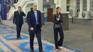 لحظة وصول جمال مبارك وزوجته عزاء رجل الأعمال رؤوف غبور بالكاتدرائية المرقسية بالعباسية