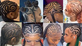 Creative And Gorgeous cornrows Hairstyles For Black women/Stylish Ghana weaving styles to slay