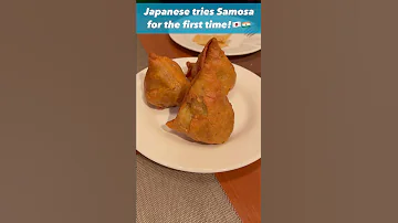 *FAILURE😂 Japanese try Samosa (Indian food) for the first time🇮🇳🇯🇵 REACTION!!! #shorts