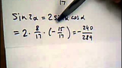 Evaluating trig functions of the double angle