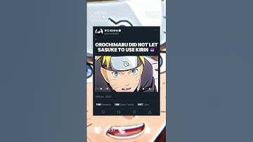 Orochimaru stops sasuke to use kirin😈😈 #anime #naruto #shorts
