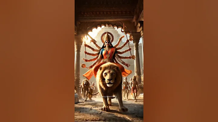 "Maa Durga's Divine Power! | AI-Generated Animation | Navratri Special" #shorts #ai #video
