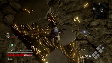 Code Vein - Park Ruins: How To Get To The Bottom of Giant Hollow Pit (Fall Damage Reduction) (2019)