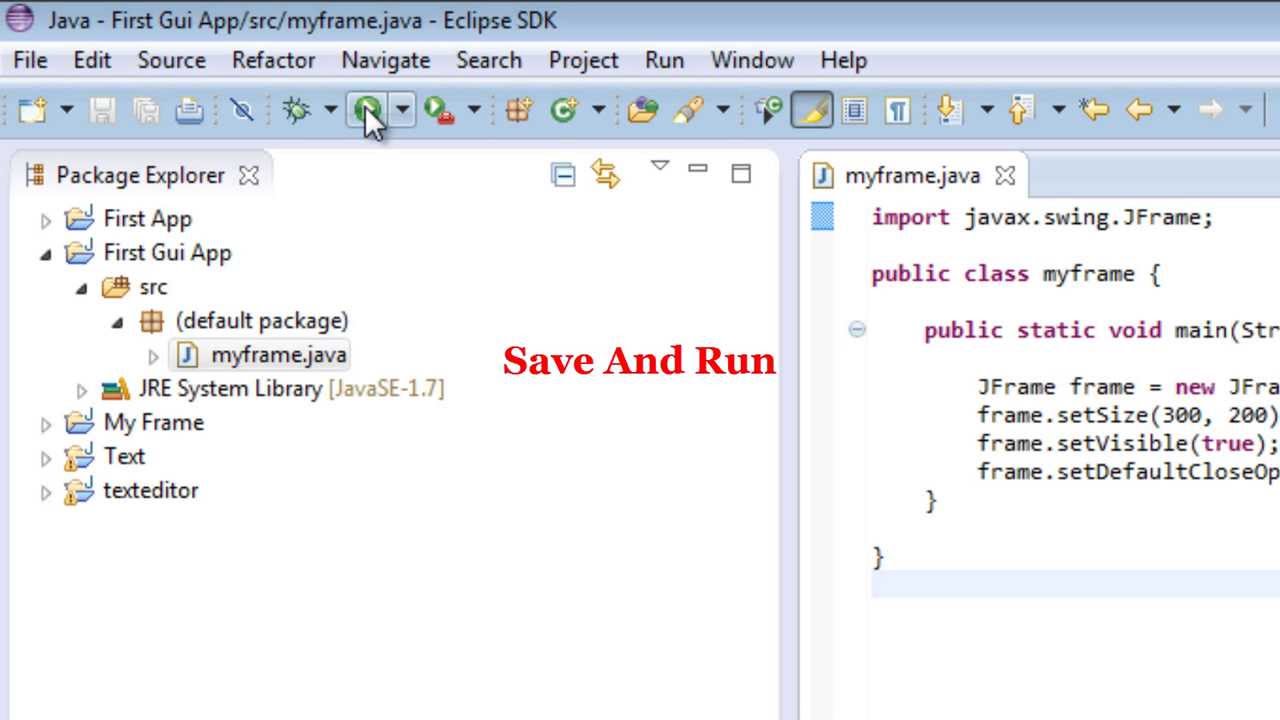 Tutorial 1 Creating Frame In Java Using Eclipse YouTube