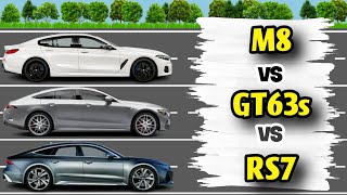 BMW M8 vs Mercedes GT63s vs Audi RS7: Drag Race