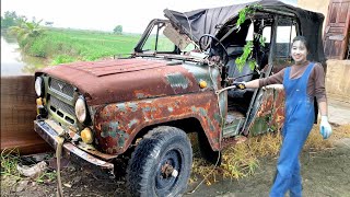 Lin Guoer refurbished a tractor for her, and it became more powerful after 7 days of repair!