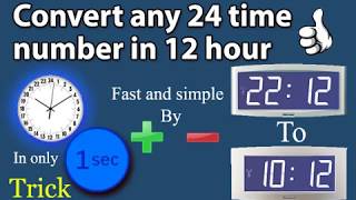 Convert 24 hour time to 12 hour time in one second । Railway #time #tricks