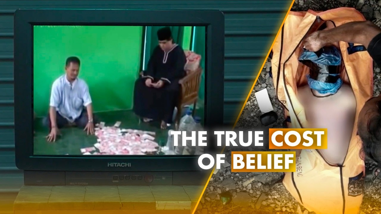 Documentary backdrop image for In India, This Cult Leader Promised Them Millions. He Gave Them a Nightmare (2026)