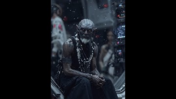 NOC CITY year 2125, sci-fi, fantasy, Cyberpunk alien creatures and robots. Warzone, space-ships