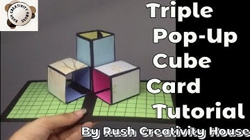 Triple Pop-Up Cube Card Tutorial| @RushCreativityHouse